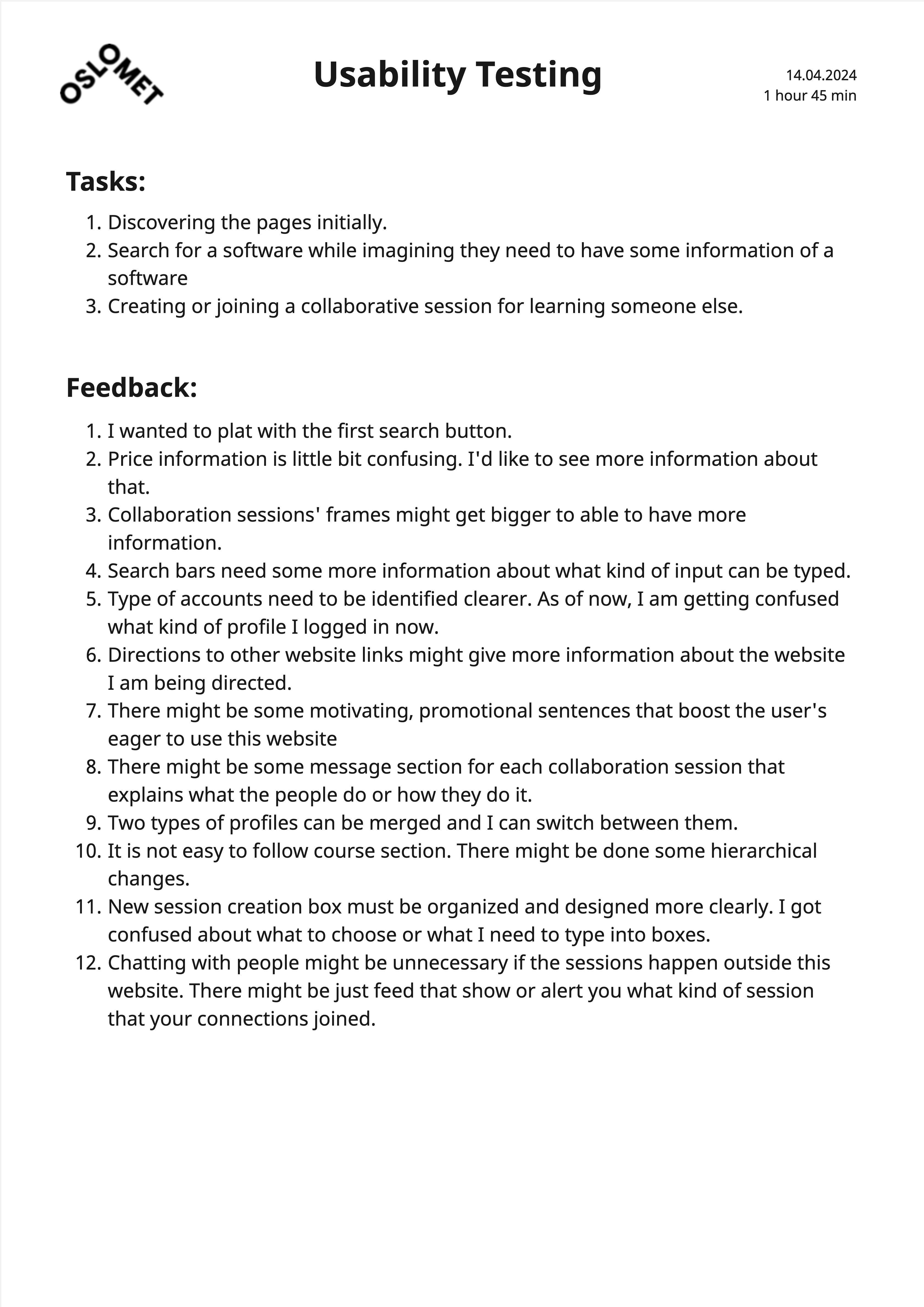 Interview Sheet 2